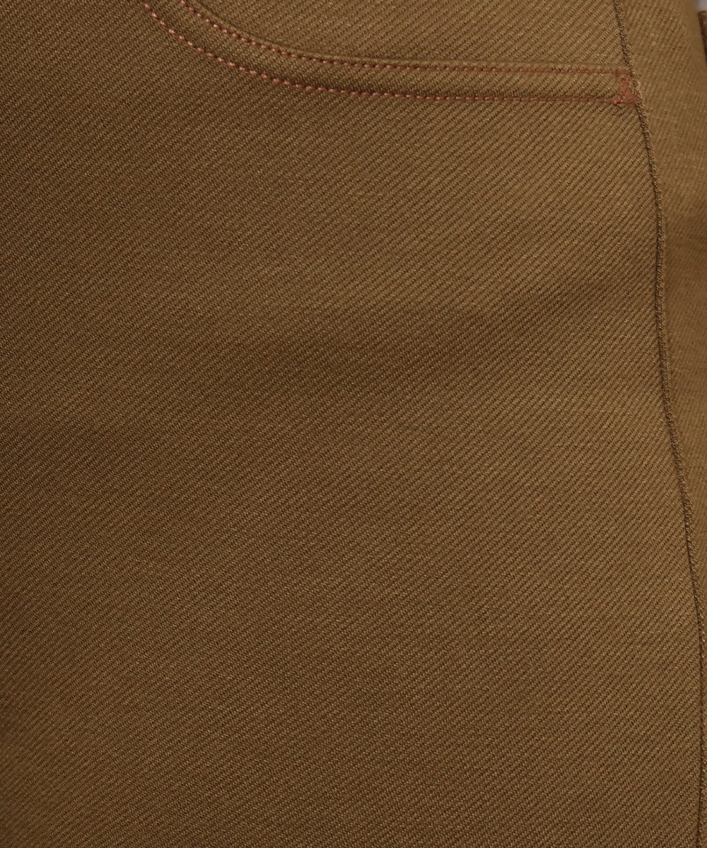 GJQAD35130 Jocomomola(ホコモモラ) フラワー刺繍入り裏起毛レギンスパンツ カーキ
