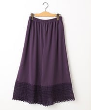 GJQAE41120 Jocomomola(ホコモモラ) 天竺レースペチコートパンツ パープル