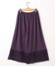 GJQAE41120 Jocomomola(ホコモモラ) 天竺レースペチコートパンツ パープル