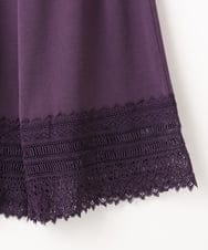 GJQAE41120 Jocomomola(ホコモモラ) 天竺レースペチコートパンツ パープル