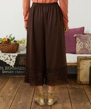 GJQAE41120 Jocomomola(ホコモモラ) 天竺レースペチコートパンツ ブラウン