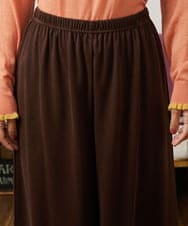 GJQAE41120 Jocomomola(ホコモモラ) 天竺レースペチコートパンツ ブラウン