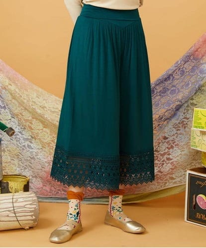 GJQAG34130 Jocomomola レーヨンベア天 レースペチパンツ