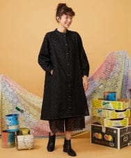 GJQAG34130 Jocomomola(ホコモモラ) レーヨンベア天 レースペチパンツ ダークグレー
