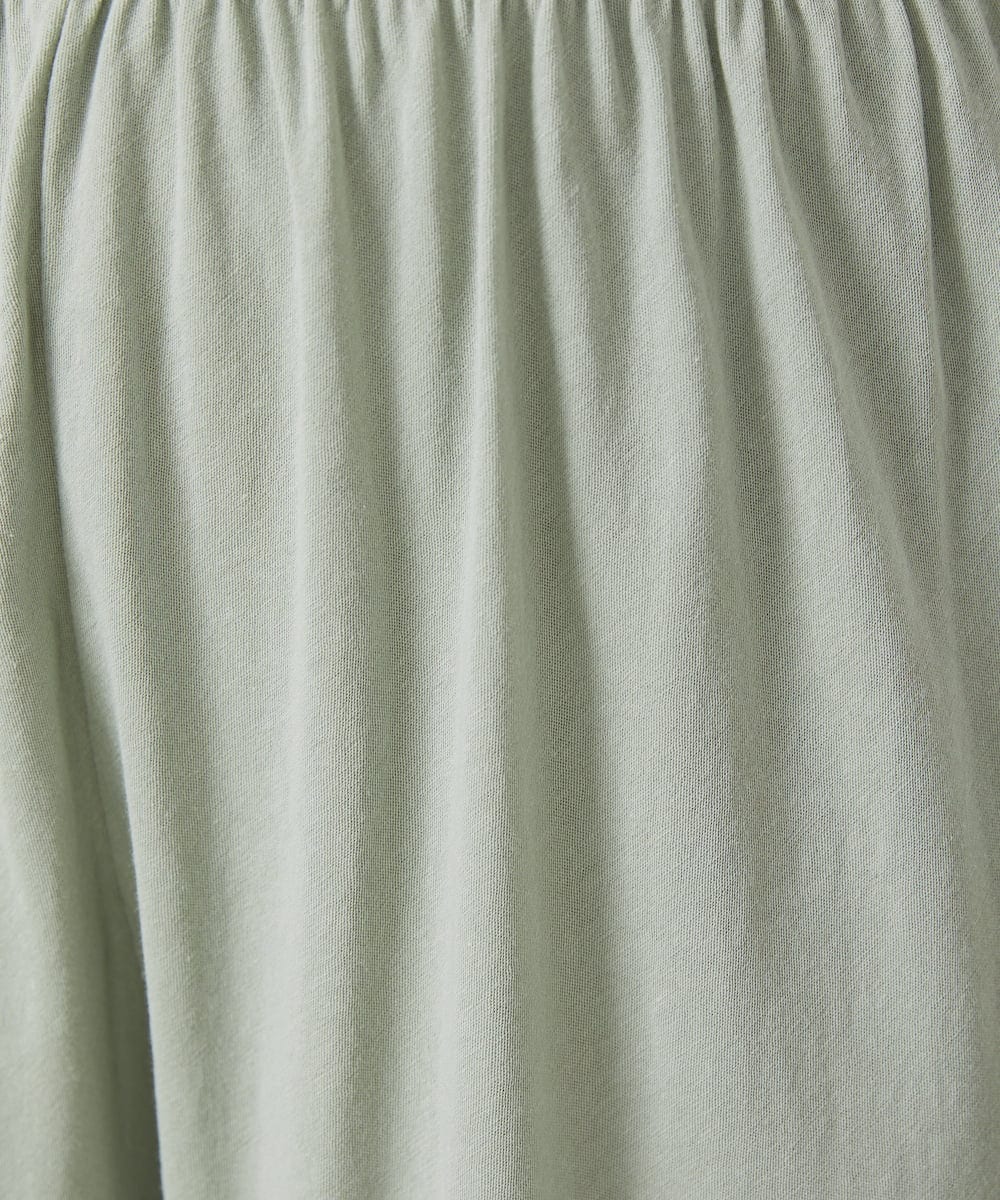 GJQFD31120 Jocomomola(ホコモモラ) 天竺レースペチコートパンツ グリーン