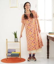 GJQFD31120 Jocomomola(ホコモモラ) 天竺レースペチコートパンツ アイボリー