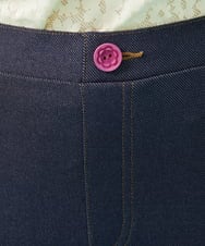 GJQGB43140 Jocomomola(ホコモモラ) Campo de frutas レースドッキングレギンスパンツ ブルー
