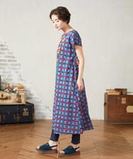GJQGB43140 Jocomomola(ホコモモラ) Campo de frutas レースドッキングレギンスパンツ ブルー