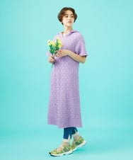GJQGB43140 Jocomomola(ホコモモラ) Campo de frutas レースドッキングレギンスパンツ ブルー