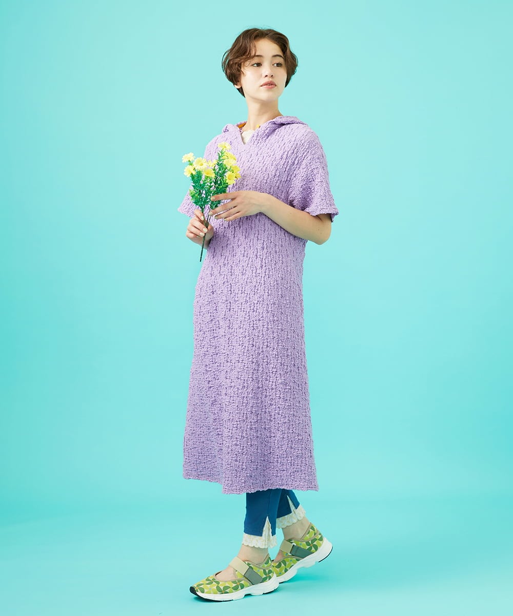 GJQGB43140 Jocomomola(ホコモモラ) Campo de frutas レースドッキングレギンスパンツ ブルー