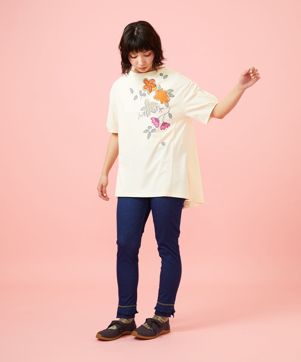 GJQGE41130 Jocomomola(ホコモモラ) Volantes レギンスパンツ ブルー