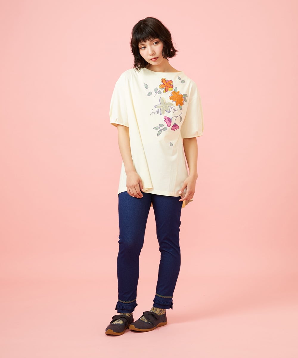 GJQGE41130 Jocomomola(ホコモモラ) Volantes レギンスパンツ ブルー