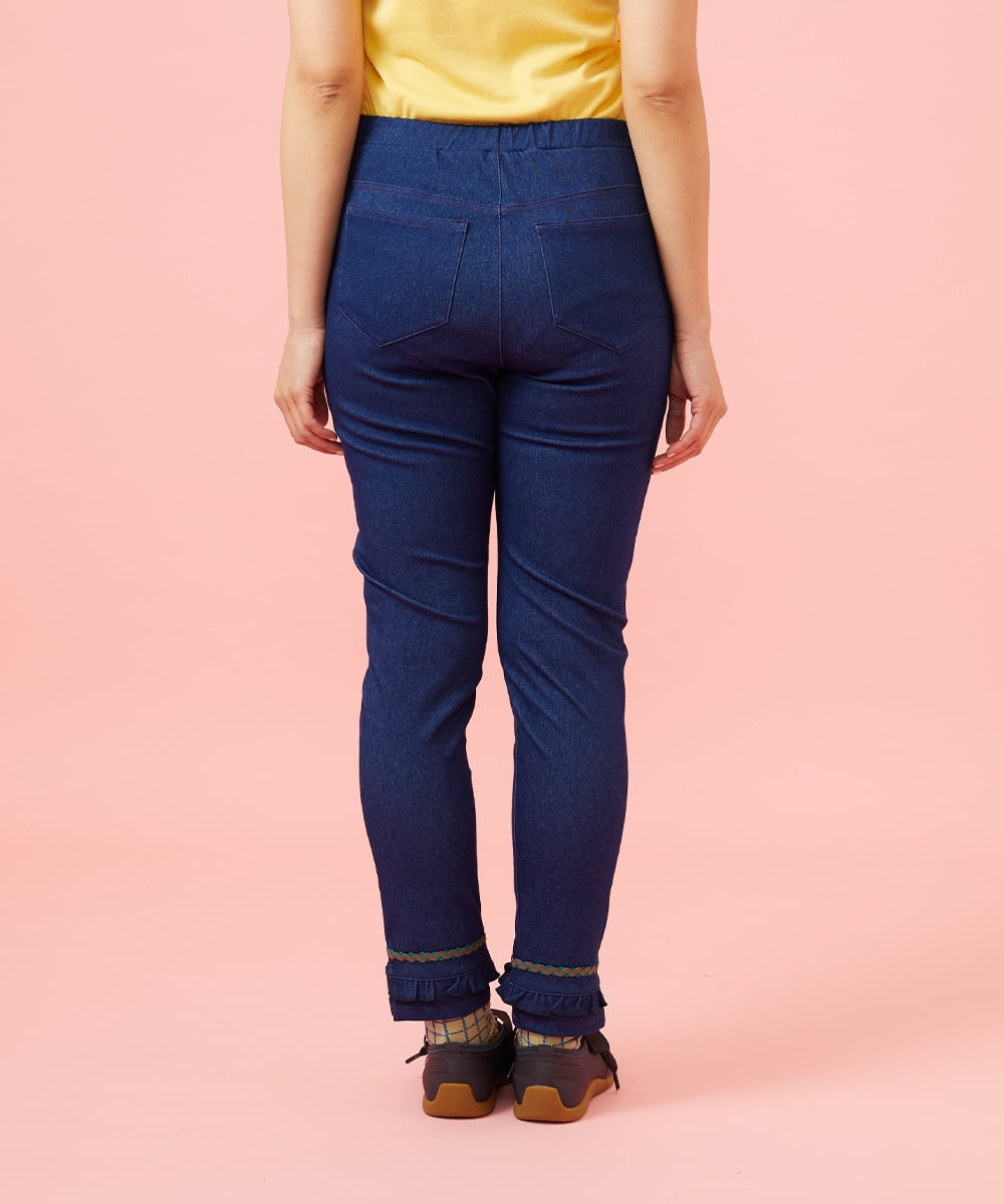 GJQGE41130 Jocomomola(ホコモモラ) Volantes レギンスパンツ ブルー