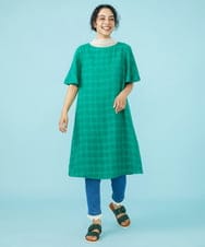 GJQGW46130 Jocomomola(ホコモモラ) ベジタブルレース デニムレギンスパンツ ネイビー