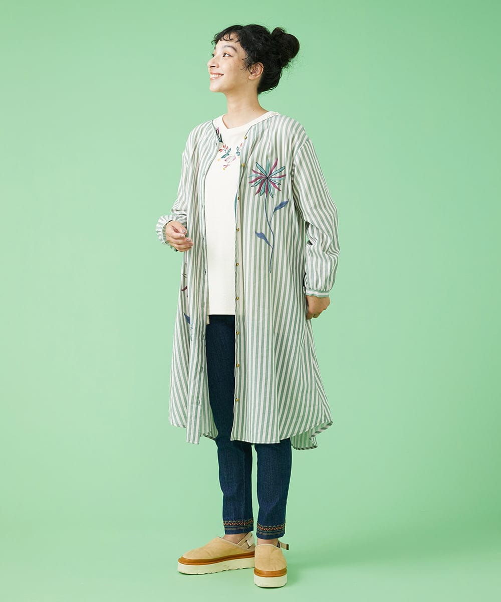 GJQJQ35100 Jocomomola(ホコモモラ) ストレッチデニムパンツ ブルー