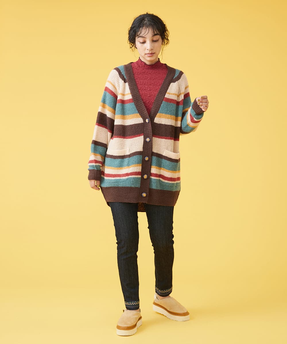 GJQJQ35100 Jocomomola(ホコモモラ) ストレッチデニムパンツ ブルー