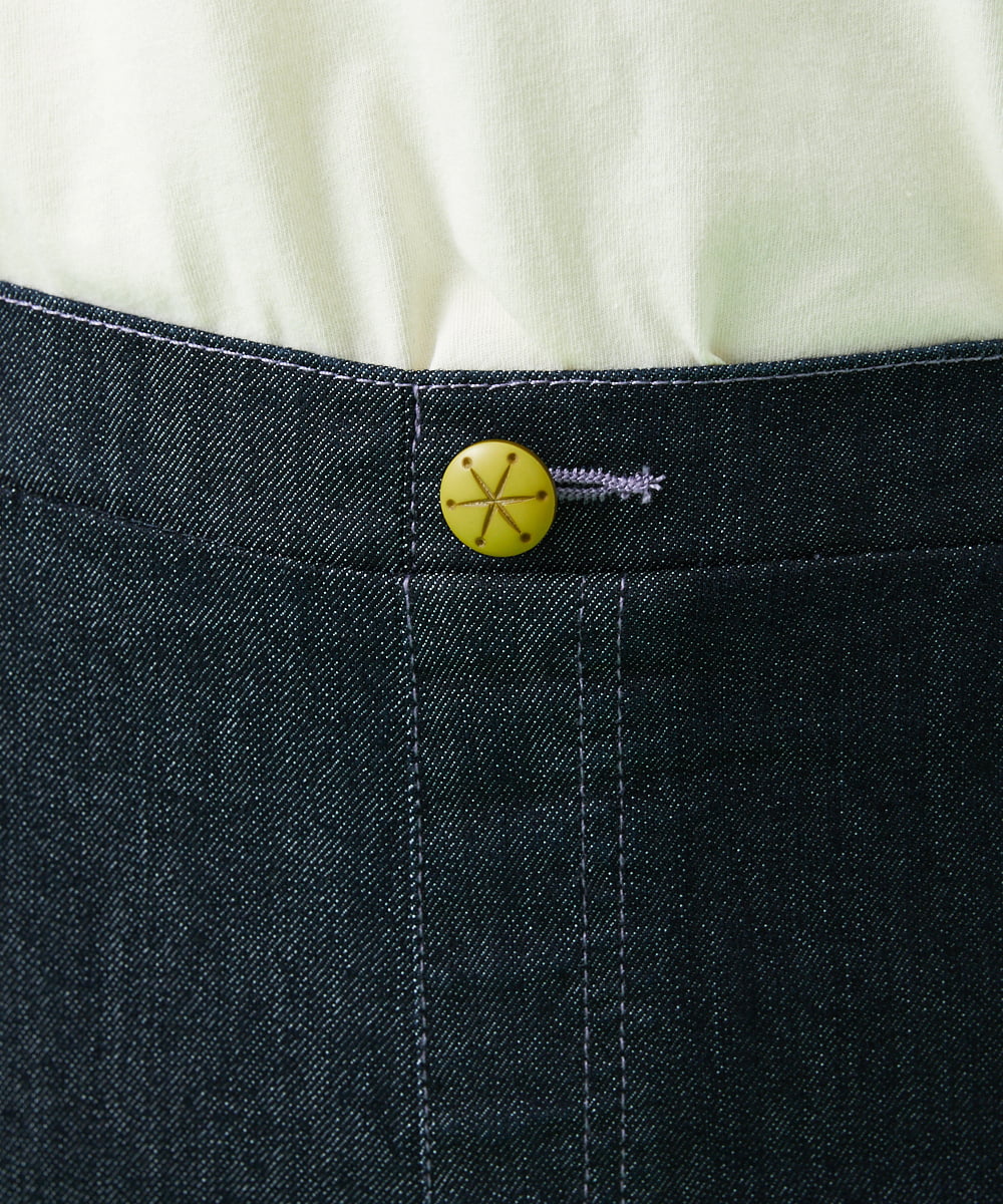 GJQJQ35100 Jocomomola(ホコモモラ) ストレッチデニムパンツ ブルー
