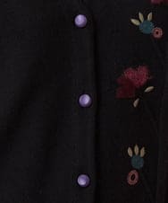 GJSAB35270 Jocomomola(ホコモモラ) Alegre フラワー刺繍ショート丈ニットカーディガン ピンク