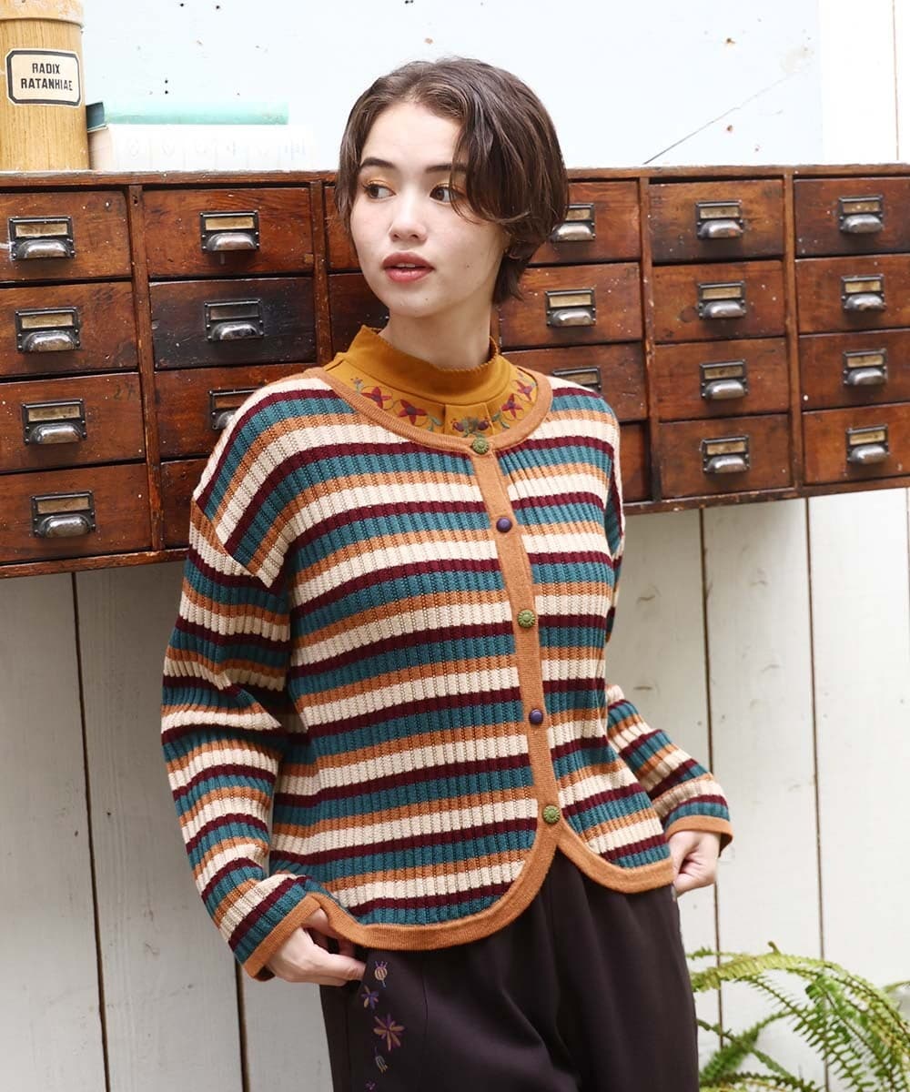 GJSAD30200 Jocomomola LANA BLENDカーディガン
