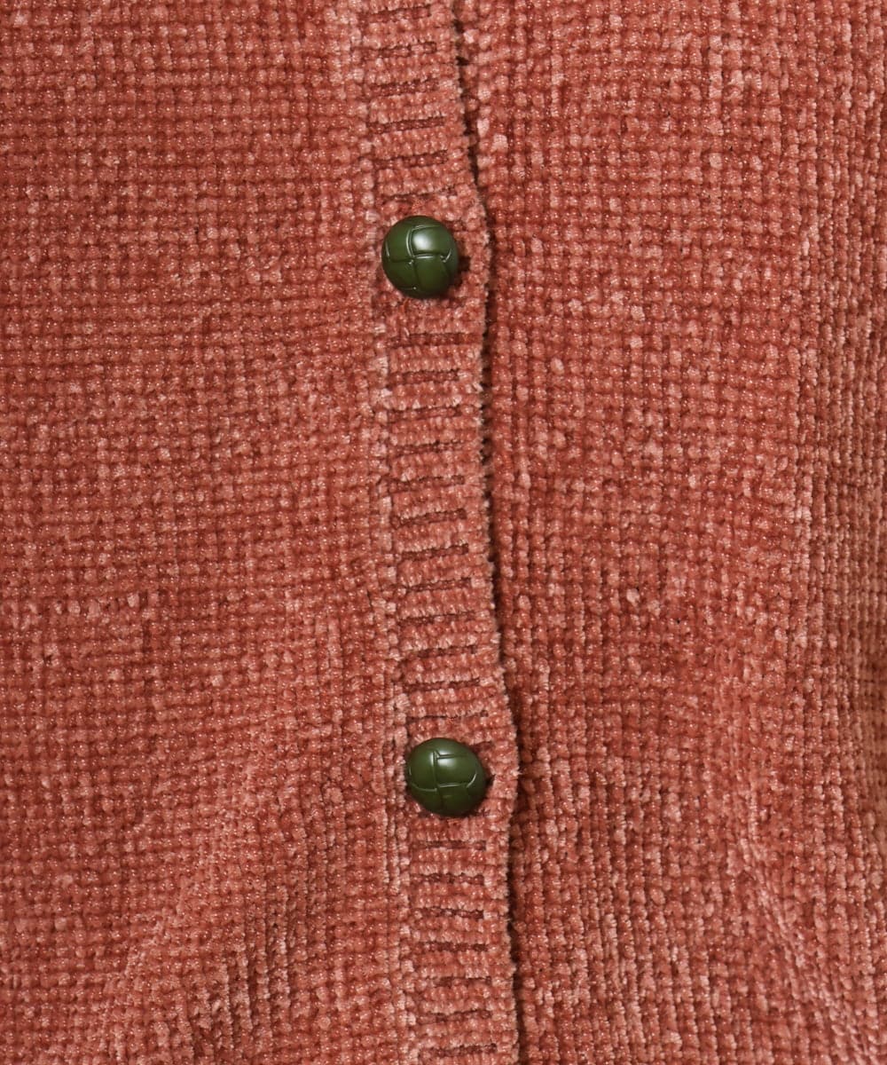 GJSAD31220 Jocomomola(ホコモモラ) Hilo molle ニットカーディガン ピンク