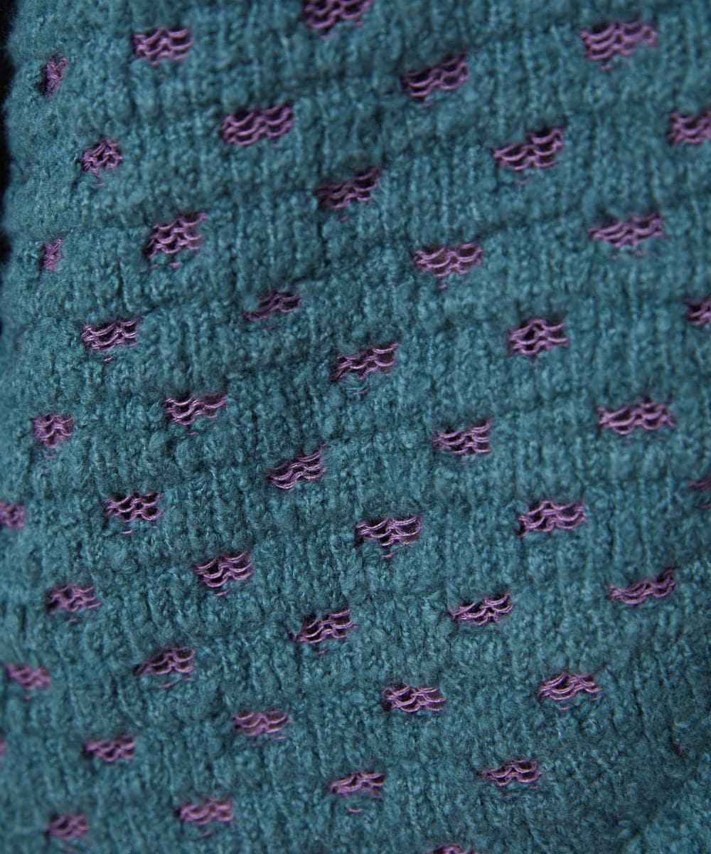 GJSAE34200 Jocomomola(ホコモモラ) Claraboya ドットシアーニットカーディガン レッド