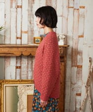 GJSAE34200 Jocomomola(ホコモモラ) Claraboya ドットシアーニットカーディガン レッド