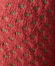 GJSAE34200 Jocomomola(ホコモモラ) Claraboya ドットシアーニットカーディガン レッド