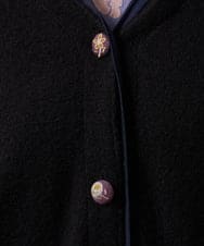 GJSAE35200 Jocomomola(ホコモモラ) Peludo Vネックニットカーディガン ブラック