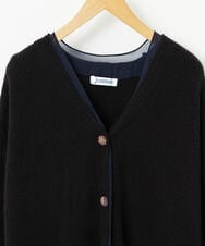 GJSAE35200 Jocomomola(ホコモモラ) Peludo Vネックニットカーディガン ブラック
