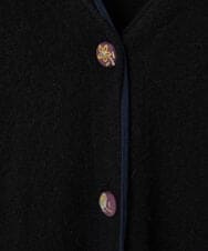 GJSAE35200 Jocomomola(ホコモモラ) Peludo Vネックニットカーディガン ブラック