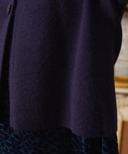 GJSAE51220 Jocomomola(ホコモモラ) Tesoro フラワーモチーフニットカーディガン ネイビー