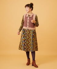 GJSAG31230 Jocomomola(ホコモモラ) Esponjoso ハイネックニットベスト レッド