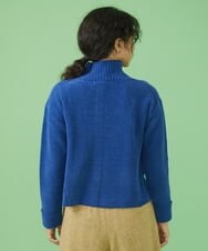 GJSAV34190 Jocomomola(ホコモモラ) Descanso モールニットカーディガン ブルー