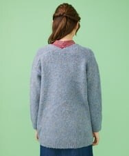 GJSAW36230 Jocomomola(ホコモモラ) Esponjoso シャギーニットカーディガン ライトブルー