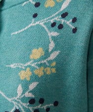 GJSCD01220 Jocomomola(ホコモモラ) El galgo フラワーモチーフニットカーディガン グリーン