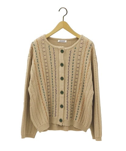 GJSCD30200 Jocomomola Escalera 刺繍ニットカーディガン