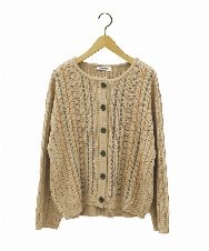 GJSCD30200 Jocomomola(ホコモモラ) Escalera 刺繍ニットカーディガン ベージュ