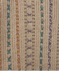 GJSCD30200 Jocomomola(ホコモモラ) Escalera 刺繍ニットカーディガン ベージュ