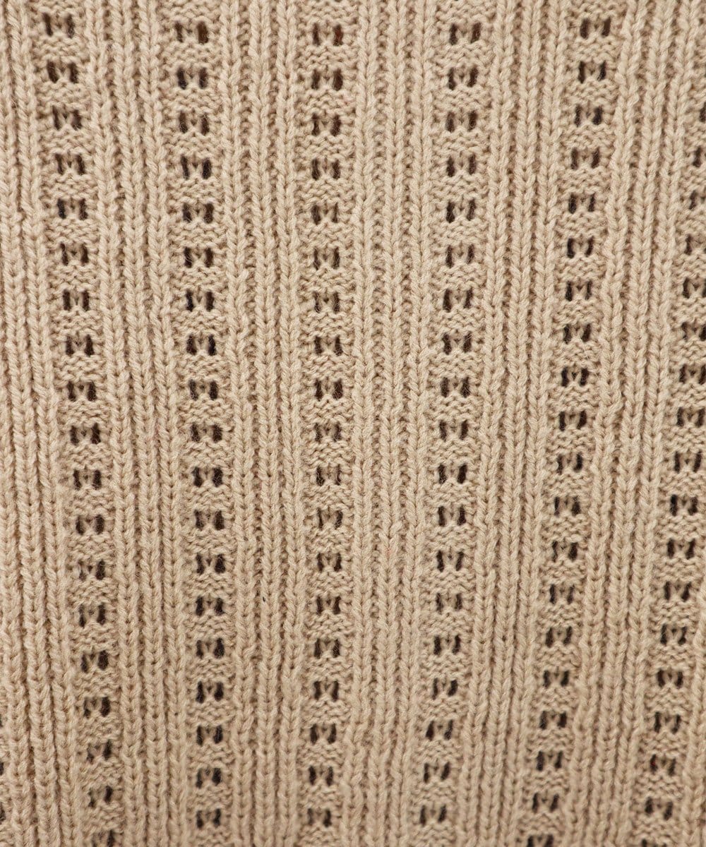 GJSCD30200 Jocomomola(ホコモモラ) Escalera 刺繍ニットカーディガン ベージュ