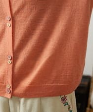 GJSCD31190 Jocomomola(ホコモモラ) Suave シアーニットカーディガン オレンジ