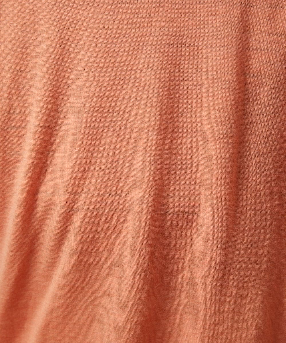 GJSCD31190 Jocomomola(ホコモモラ) Suave シアーニットカーディガン オレンジ