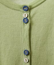 GJSCD31190 Jocomomola(ホコモモラ) Suave シアーニットカーディガン グリーン