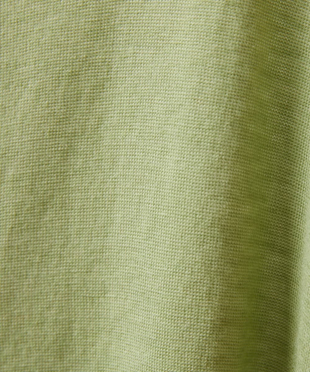 GJSCD31190 Jocomomola(ホコモモラ) Suave シアーニットカーディガン グリーン