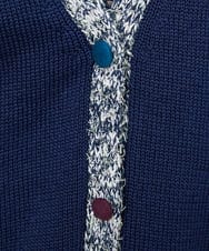 GJSDD01220 Jocomomola(ホコモモラ) Nide de pajaro ファンシーヤーンニットカーディガン ネイビー