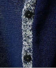 GJSDD01220 Jocomomola(ホコモモラ) Nide de pajaro ファンシーヤーンニットカーディガン ネイビー