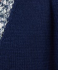 GJSDD01220 Jocomomola(ホコモモラ) Nide de pajaro ファンシーヤーンニットカーディガン ネイビー