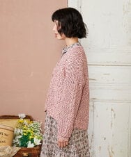 GJSDE31200 Jocomomola(ホコモモラ) カラーネップニットカーディガン レッド