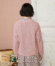 GJSDE31200 Jocomomola(ホコモモラ) カラーネップニットカーディガン レッド