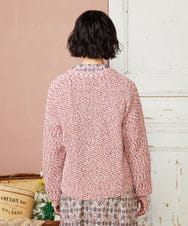 GJSDE31200 Jocomomola(ホコモモラ) カラーネップニットカーディガン レッド