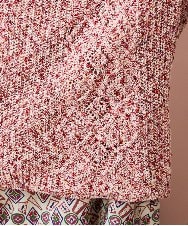 GJSDE31200 Jocomomola(ホコモモラ) カラーネップニットカーディガン レッド